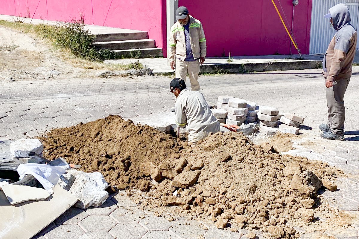 Gobierno Municipal de Tlaxcala refuerza labores de reparación a la infraestructura hidráulica y urbana